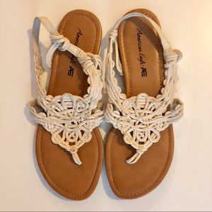American Eagle Boho Crochet Sandals
